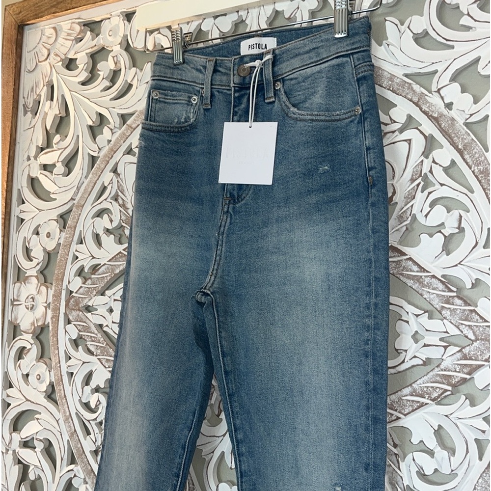 Pistola Dana High Rise Boot in Spruce Slightly Distressed Wonen’s Jeans sz24 NWT - Picture 3 of 14